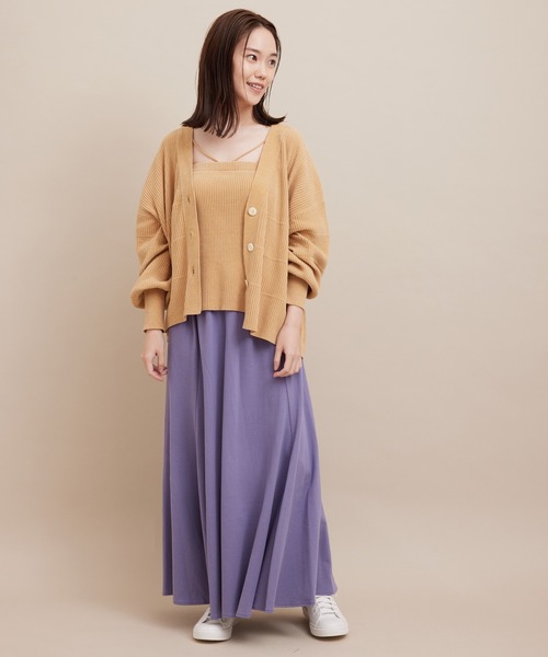 SALON adam et rope'（サロン アダム エ ロペ）の「【セットアップ対応】ミニ裏毛ロングフレアスカート（スカート・レディース・チャコールグレー/ベージュ/ブルー系その他4・FREE）」の12枚目の写真