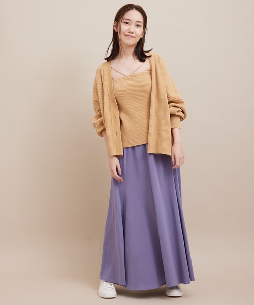 SALON adam et rope'（サロン アダム エ ロペ）の「【セットアップ対応】ミニ裏毛ロングフレアスカート（スカート・レディース・チャコールグレー/ベージュ/ブルー系その他4・FREE）」の15枚目の写真