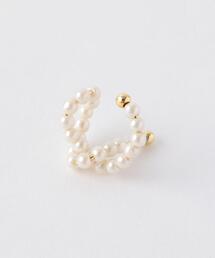 green label relaxing | ミニ フェイクパール ノット イヤカフ(イヤーカフ)