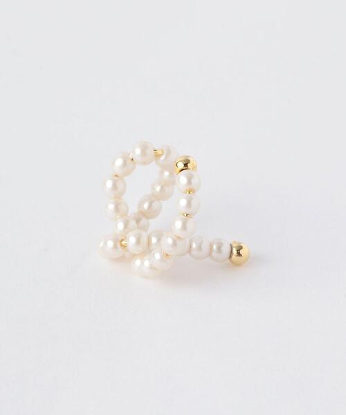 green label relaxing（グリーンレーベルリラクシング）の「ミニ フェイクパール ノット イヤカフ（イヤーカフ・レディース・オフホワイト・FREE）」の3枚目の写真