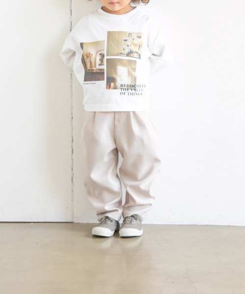 LOWRYS FARM（ローリーズファーム）の「メランジテーパードパンツ　214907（その他パンツ・キッズ・アイボリー/ブラック/ブラウン/レッド・110cm/120cm/130cm）」の2枚目の写真