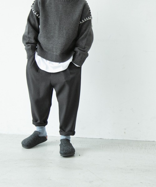 LOWRYS FARM（ローリーズファーム）の「メランジテーパードパンツ　214907（その他パンツ・キッズ・アイボリー/ブラック/ブラウン/レッド・110cm/120cm/130cm）」の3枚目の写真