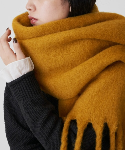 Libra Cue(リブラ キュー)の「モヘアタッチボリュームストール(ストール/ショール・レディース・ブラック/グリーン/ブルーグレー/マスタード/モカ/アイボリー・FREE)」の11枚目の写真