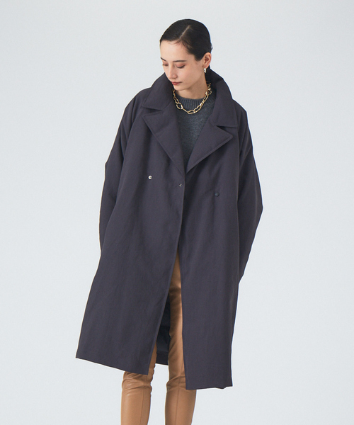 qualite（カリテ）の「ダブルボタンリバーシブルダウン（ダウンジャケット/コート・レディース・ベージュ/チャコールグレー・36/38/40）」の2枚目の写真