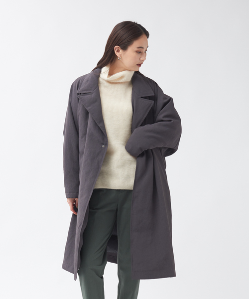 qualite（カリテ）の「ダブルボタンリバーシブルダウン（ダウンジャケット/コート・レディース・ベージュ/チャコールグレー・36/38/40）」の7枚目の写真