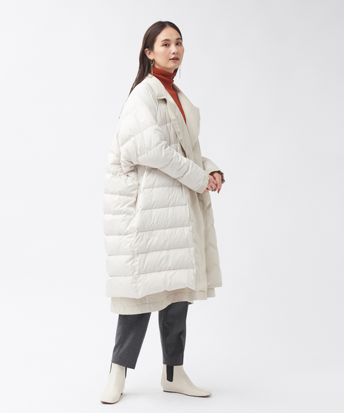 qualite（カリテ）の「ダブルボタンリバーシブルダウン（ダウンジャケット/コート・レディース・ベージュ/チャコールグレー・36/38/40）」の13枚目の写真