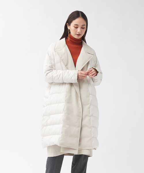 qualite（カリテ）の「ダブルボタンリバーシブルダウン（ダウンジャケット/コート・レディース・ベージュ/チャコールグレー・36/38/40）」の15枚目の写真