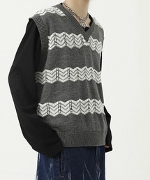 【WB ORIGINALS】Border Knit Vest WO21W2TP12