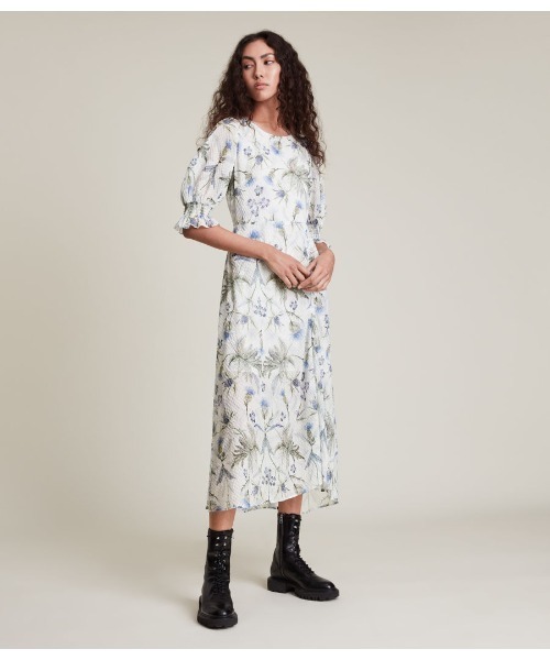超美品！オールセインツ　ALL SAINTS ワンピース XANTHE LACE-TRIMMED MAXI DRESS | XANTHE レース トリム マキシ