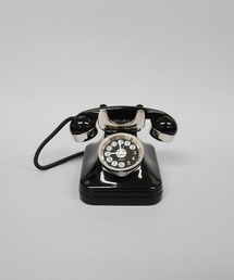 CURI BISCUI（キュリ　ビスキュイ）の「ミニチュア置時計（黒電話）（置時計・キッズ）」