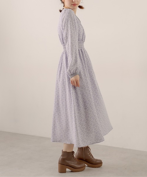 OLIVE des OLIVE(オリーブデオリーブ)の「配色パイピングVネックワンピース(ワンピース・レディース・ライトブラウン/ブラック/オフホワイト/グリーン/ラベンダー・FREE)」の10枚目の写真