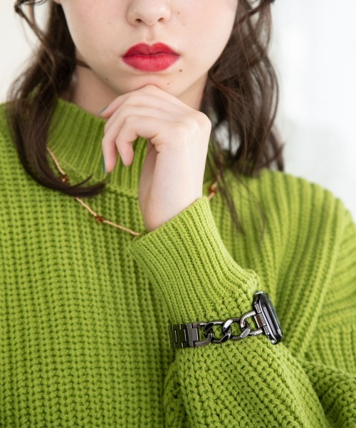 Me%（ミィパーセント）の「AppleWatchチェーンバンド【UNISEX】【全サイズ対応】（デジタル腕時計・レディース・ブラック/シルバー/ゴールド・MEDIUM/LARGE）」の7枚目の写真