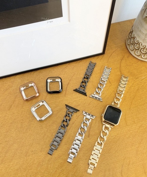 Me%（ミィパーセント）の「AppleWatchチェーンバンド【UNISEX】【全サイズ対応】（デジタル腕時計・レディース・ブラック/シルバー/ゴールド・MEDIUM/LARGE）」の8枚目の写真
