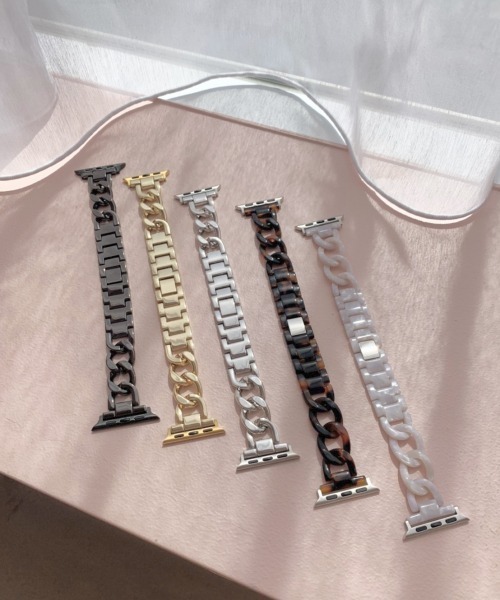 Me%（ミィパーセント）の「AppleWatchチェーンバンド【UNISEX】【全サイズ対応】（デジタル腕時計・レディース・ブラック/シルバー/ゴールド・MEDIUM/LARGE）」の9枚目の写真