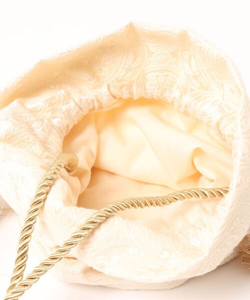 CPCM(シーピーシーエム)の「タッセル付きジャカード巾着BAG(ショルダーバッグ・レディース・ブラック/アイボリー/ネイビー・FREE)」の10枚目の写真