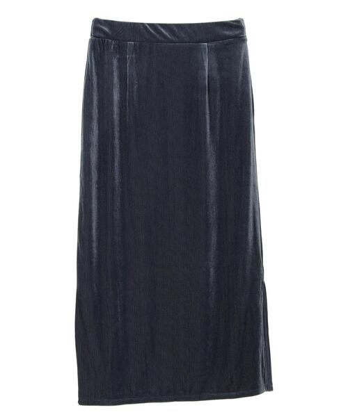 earth music&ecology（アースミュージックアンドエコロジー）の「ベロアカットスカート ＊（スカート・レディース・ダークブルー/ブラック/ベージュ/ラベンダー・FREE）」の8枚目の写真