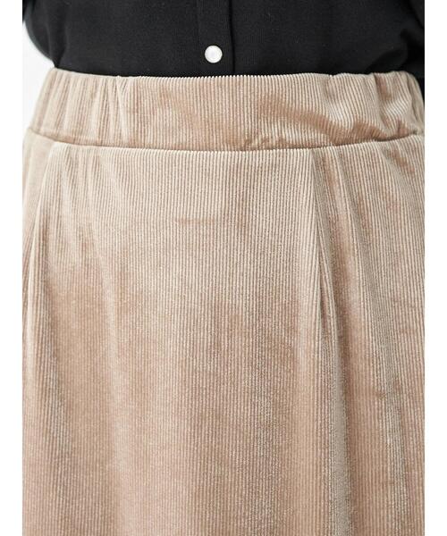 earth music&ecology（アースミュージックアンドエコロジー）の「ベロアカットスカート ＊（スカート・レディース・ダークブルー/ブラック/ベージュ/ラベンダー・FREE）」の9枚目の写真