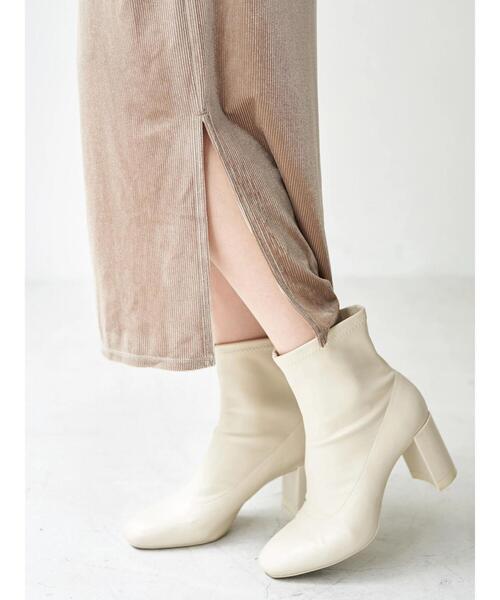 earth music&ecology（アースミュージックアンドエコロジー）の「ベロアカットスカート ＊（スカート・レディース・ダークブルー/ブラック/ベージュ/ラベンダー・FREE）」の11枚目の写真