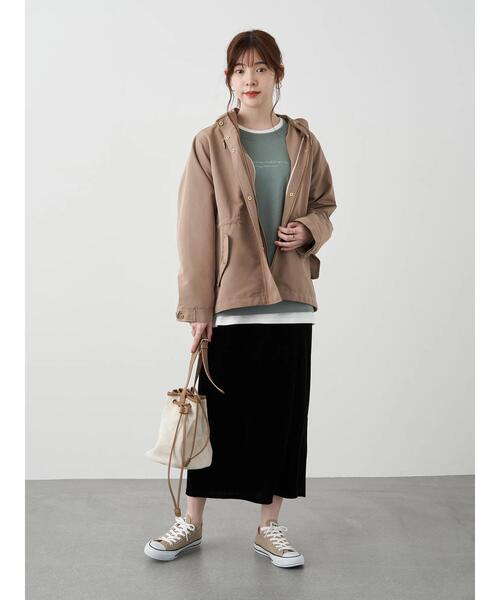 earth music&ecology（アースミュージックアンドエコロジー）の「ベロアカットスカート ＊（スカート・レディース・ダークブルー/ブラック/ベージュ/ラベンダー・FREE）」の21枚目の写真