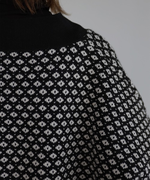 4youstory（フォーユーストーリー）の「ジャガードVネックカーディガン（カーディガン/ボレロ・レディース・ブラック/ブラウン/アイボリー・MEDIUM）」の14枚目の写真