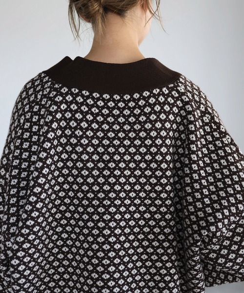 4youstory（フォーユーストーリー）の「ジャガードVネックカーディガン（カーディガン/ボレロ・レディース・ブラック/ブラウン/アイボリー・MEDIUM）」の21枚目の写真