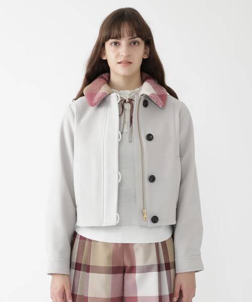 ブルーレーベルクレストブリッジ ブラッシュメルトンジャージーフライトジャケット BLUE LABEL CRESTBRIDGE（ブルーレーベルクレストブリッジ）の