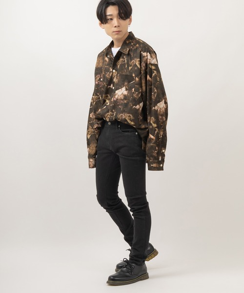 SlashDate（スラッシュデイト）の「総柄プリントビッグシルエットシャツ/とろみシャツ/オープンカラーシャツ/開襟シャツ/オーバーサイズシャツ（シャツ/ブラウス・メンズ・ブラック/ブラウン/ホワイト/ブラック系その他/ブラック系その他2/ブラック系その他3/ホワイト系その他/ブルー/ホワイト系その他2/ブラック系その他4/ブラック系その他5/ブラック系その他6・M/L）」の18枚目の写真