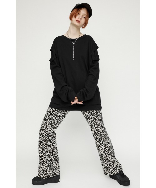 SLY（スライ）の「DOUBLE STRUCTURE L/T ロングスリーブ Tシャツ（Tシャツ/カットソー・レディース・ホワイト/ブラック/ベージュ・FREE）」の13枚目の写真