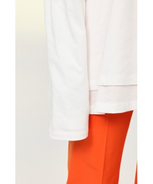 SLY（スライ）の「DOUBLE STRUCTURE L/T ロングスリーブ Tシャツ（Tシャツ/カットソー・レディース・ホワイト/ブラック/ベージュ・FREE）」の10枚目の写真