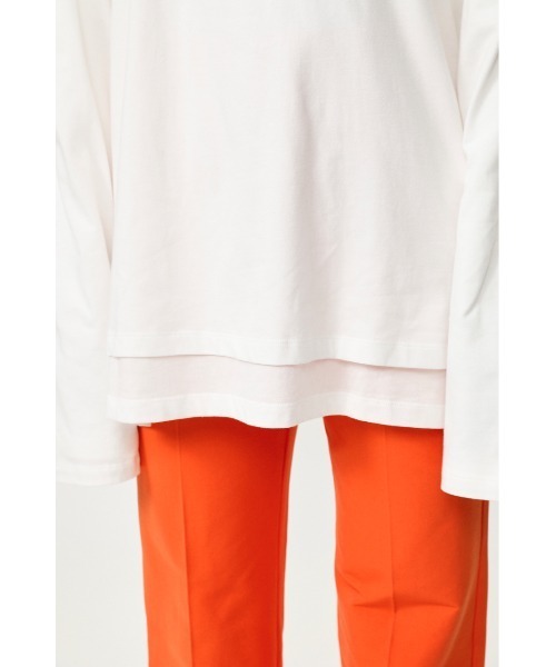 SLY（スライ）の「DOUBLE STRUCTURE L/T ロングスリーブ Tシャツ（Tシャツ/カットソー・レディース・ホワイト/ブラック/ベージュ・FREE）」の11枚目の写真