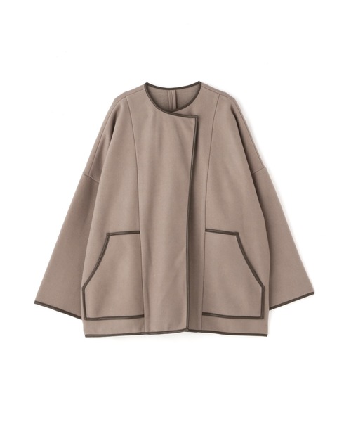 N.（N. Natural Beauty Basic）（エヌエヌナチュラルビューティーベーシック）の「◆ジャージーメルトンポンチョコート（ポンチョ・レディース・ベージュ/カーキ・MEDIUM）」の17枚目の写真