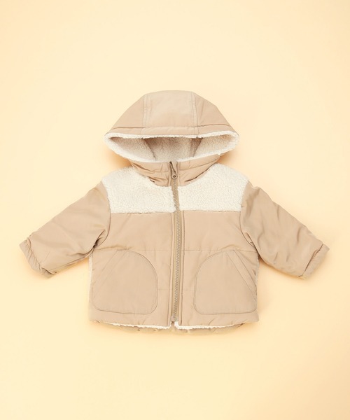 COMME CA ISM（コムサイズム）の「＜リバーシブル＞中わたコート(80・90サイズ)（ブルゾン・キッズ・ベージュ/キャメル・80ｃｍ/90cm）」の2枚目の写真