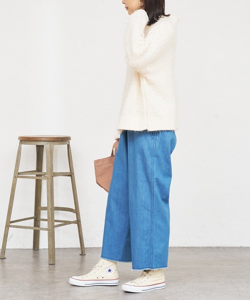 BONbazaar（ボンバザール）の「モールシャギーニット（ニット/セーター・レディース・シルバー/アイボリー・FREE）」の4枚目の写真