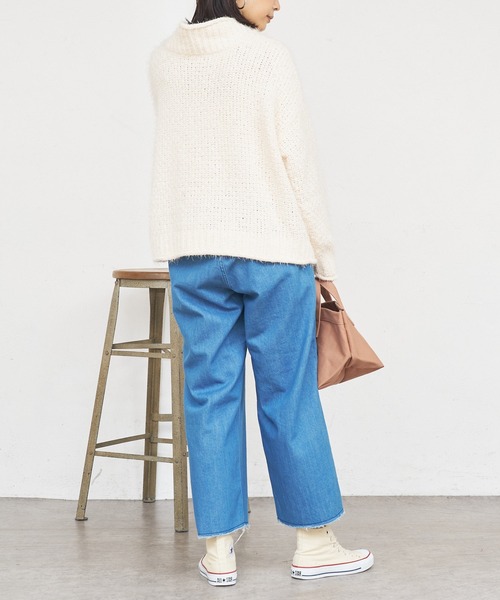 BONbazaar（ボンバザール）の「モールシャギーニット（ニット/セーター・レディース・シルバー/アイボリー・FREE）」の5枚目の写真