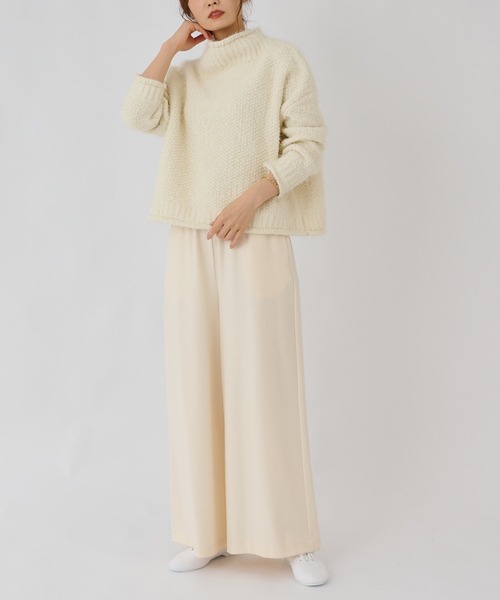 BONbazaar（ボンバザール）の「モールシャギーニット（ニット/セーター・レディース・シルバー/アイボリー・FREE）」の9枚目の写真