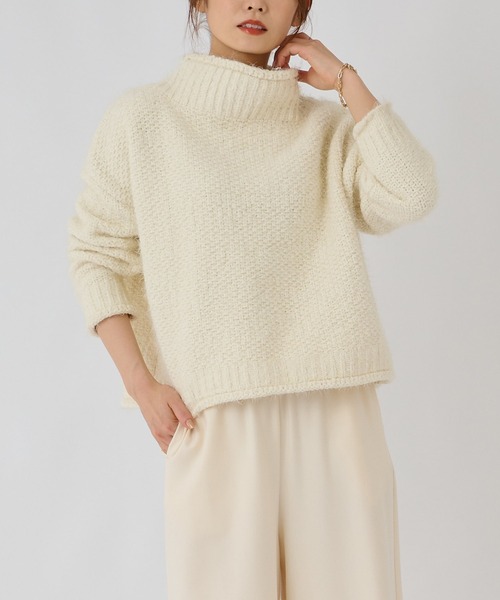 BONbazaar（ボンバザール）の「モールシャギーニット（ニット/セーター・レディース・シルバー/アイボリー・FREE）」の11枚目の写真