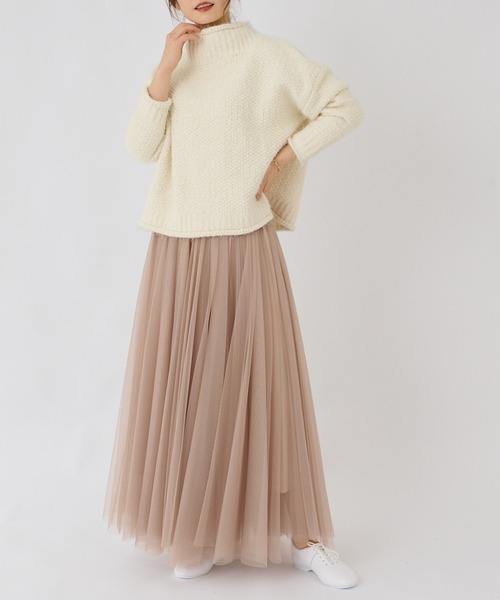 BONbazaar（ボンバザール）の「モールシャギーニット（ニット/セーター・レディース・シルバー/アイボリー・FREE）」の14枚目の写真