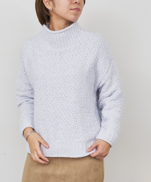 BONbazaar（ボンバザール）の「モールシャギーニット（ニット/セーター・レディース・シルバー/アイボリー・FREE）」の20枚目の写真