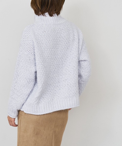 BONbazaar（ボンバザール）の「モールシャギーニット（ニット/セーター・レディース・シルバー/アイボリー・FREE）」の21枚目の写真