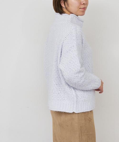 BONbazaar（ボンバザール）の「モールシャギーニット（ニット/セーター・レディース・シルバー/アイボリー・FREE）」の22枚目の写真