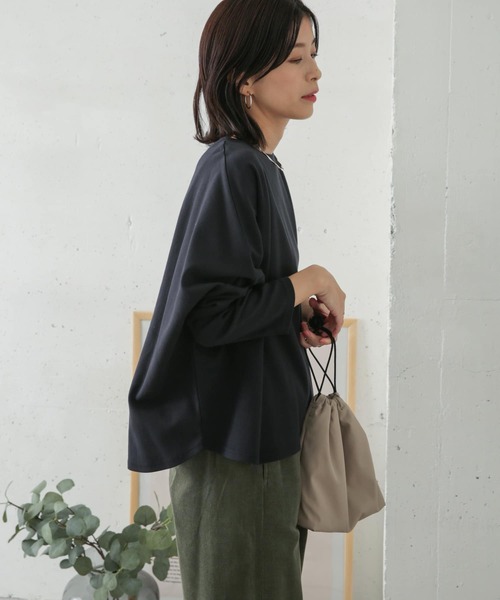 URBAN RESEARCH DOORS(アーバンリサーチドアーズ)の「コットンポンチョプルオーバー(Tシャツ/カットソー・レディース・ネイビー/オフホワイト/グレー系その他・ONE)」の9枚目の写真