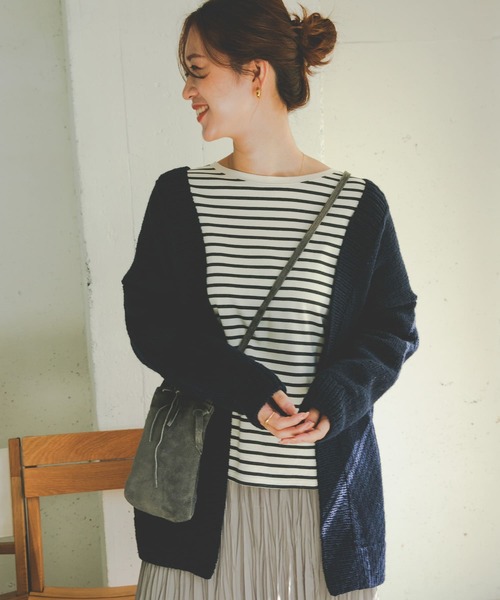 URBAN RESEARCH DOORS(アーバンリサーチドアーズ)の「コットンポンチョプルオーバー(Tシャツ/カットソー・レディース・ネイビー/オフホワイト/グレー系その他・ONE)」の21枚目の写真