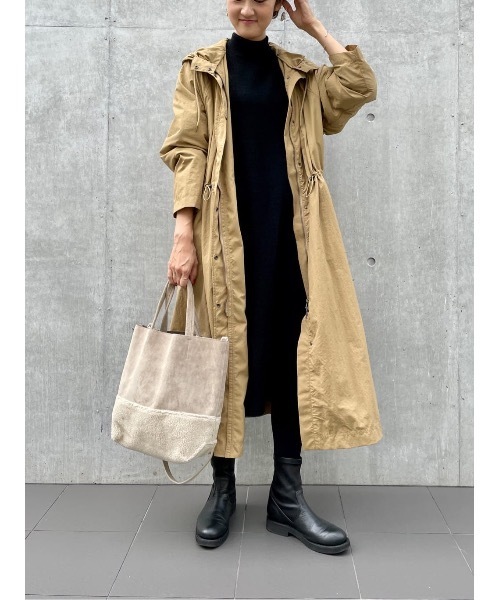 BEARDSLEY（ビアズリー）の「2WAYサイドベンツコート（その他アウター・レディース・ベージュ/カーキ・FREE）」の21枚目の写真