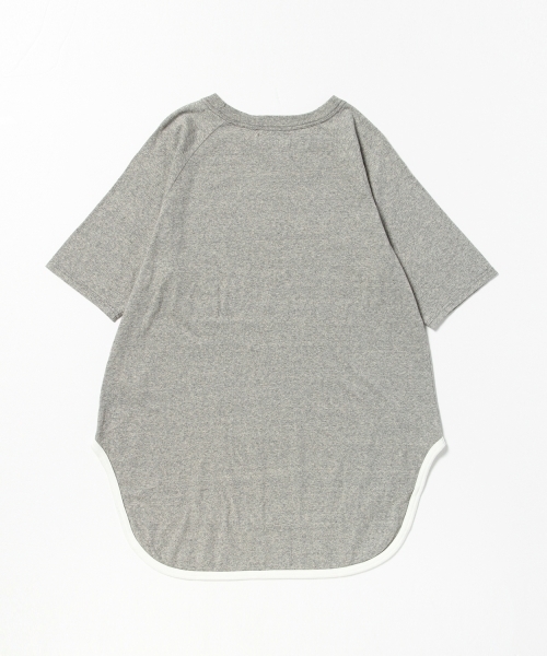 BEAMS BOY（ビームスボーイ）の「BEAMS BOY / 天竺 ラグラン ロングテール 5分袖（Tシャツ/カットソー・レディース・ホワイト/グレー/ネイビー・ONE SIZE）」の6枚目の写真