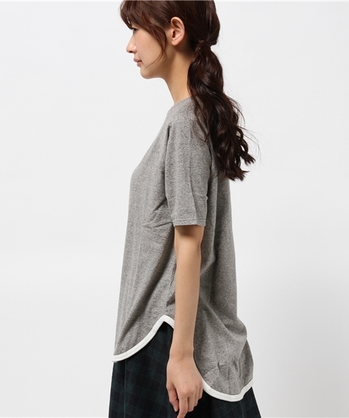 BEAMS BOY（ビームスボーイ）の「BEAMS BOY / 天竺 ラグラン ロングテール 5分袖（Tシャツ/カットソー・レディース・ホワイト/グレー/ネイビー・ONE SIZE）」の20枚目の写真