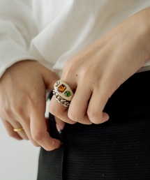 mystic | Lara ビジュー＆チェーンリング(リング)