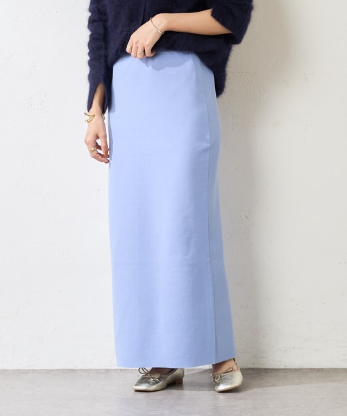 SHENERY（シーナリー）の「総針ニットタイトマキシスカート（スカート・レディース・ブラック/ブルー・FREE）」の16枚目の写真