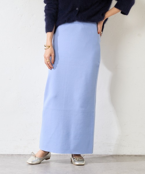 SHENERY（シーナリー）の「総針ニットタイトマキシスカート（スカート・レディース・ブラック/ブルー・FREE）」の17枚目の写真