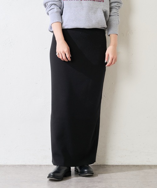 SHENERY（シーナリー）の「総針ニットタイトマキシスカート（スカート・レディース・ブラック/ブルー・FREE）」の3枚目の写真