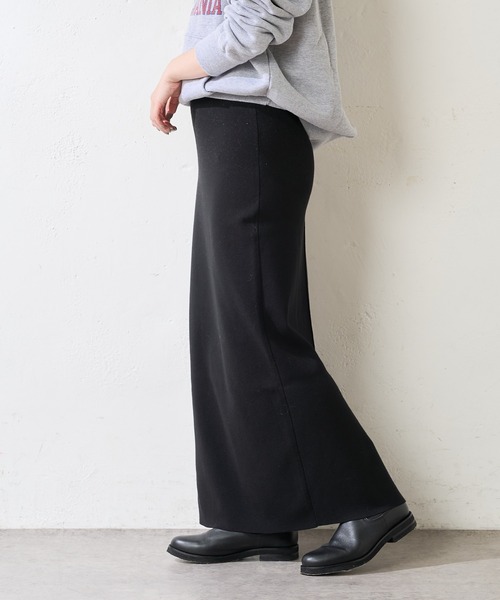 SHENERY（シーナリー）の「総針ニットタイトマキシスカート（スカート・レディース・ブラック/ブルー・FREE）」の5枚目の写真